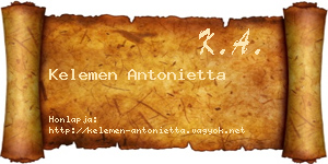 Kelemen Antonietta névjegykártya